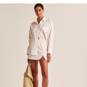 Abercrombie white linen button down